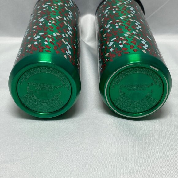 Starbucks 2019 Holiday Confetti Insulated 16oz Tumbler Set Of 2 Stainless Steel - Picture 9 of 12